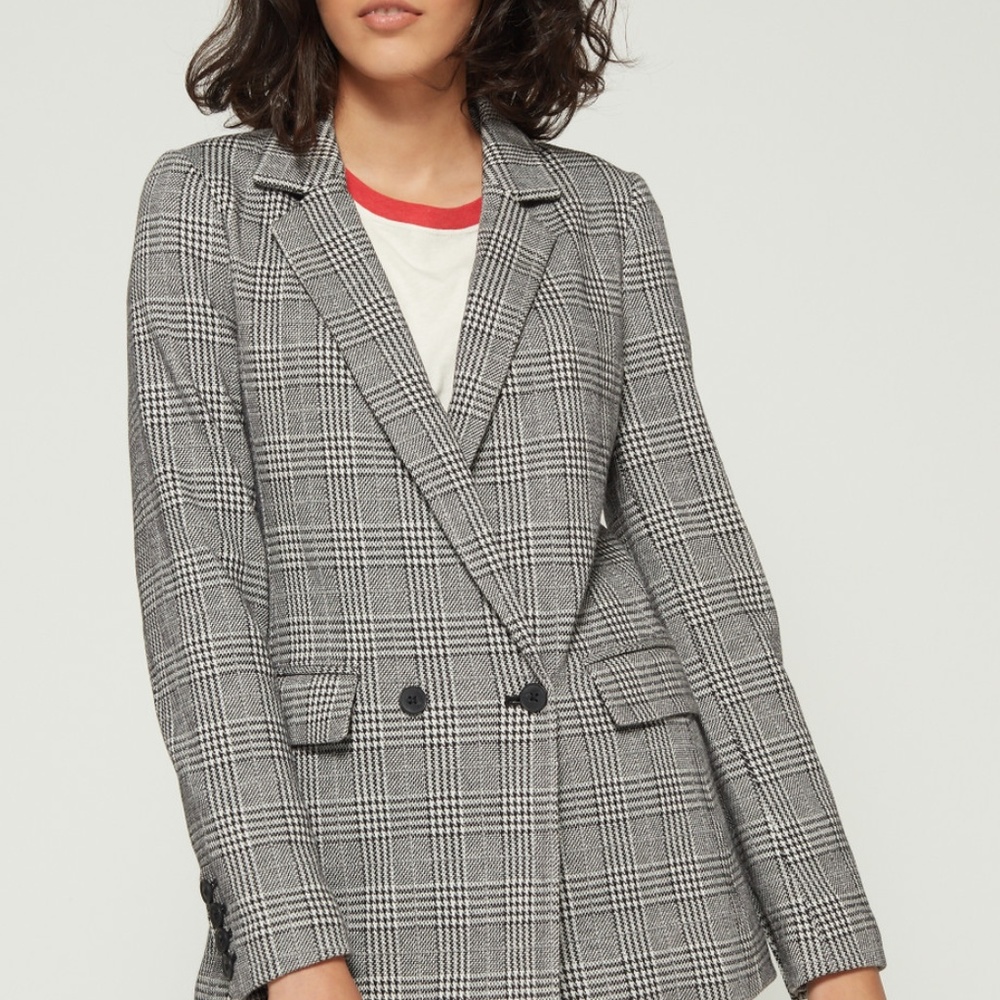 Gap Plaid Girlfriend Blazer